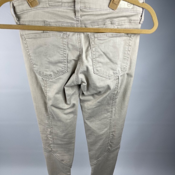 AG (Adriano Goldschmied) - The Reagan/Paneled Zipper Skinny, Beige - Picture 2 of 3
